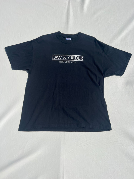 Vintage 1990's Law & Order New York City TV Series Promo Shirt