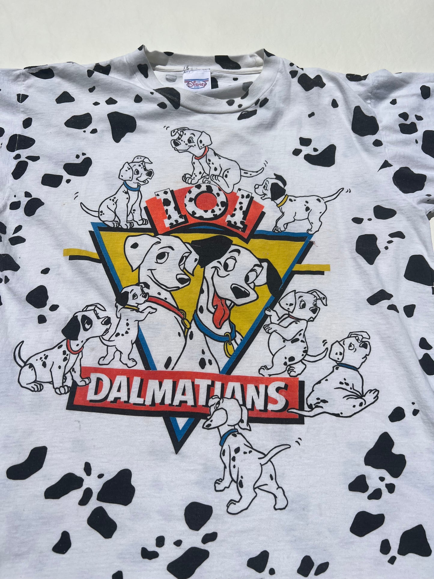 Vintage 1990's 101 Dalmatians “Paw Print” Movie Promo AOP Shirt