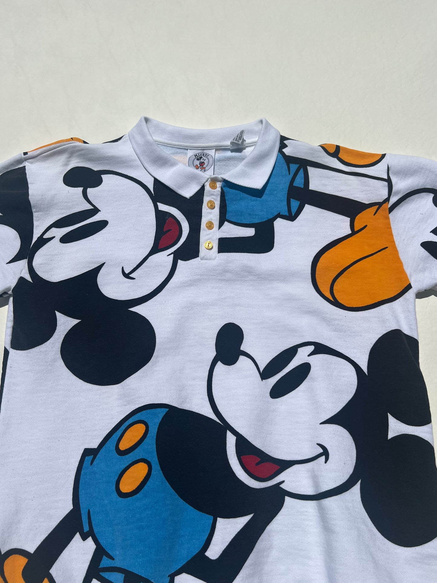 Vintage 1990's Disney Mickey Mouse AOP Collared Shirt