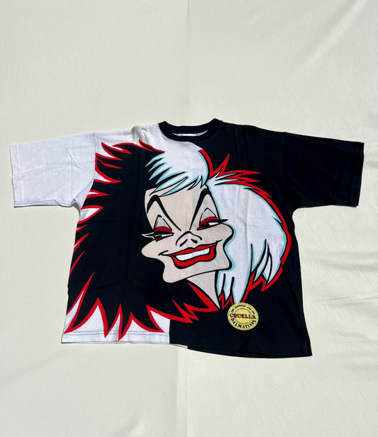 Vintage 1990's Disney Cruella Del Vil AOP Shirt