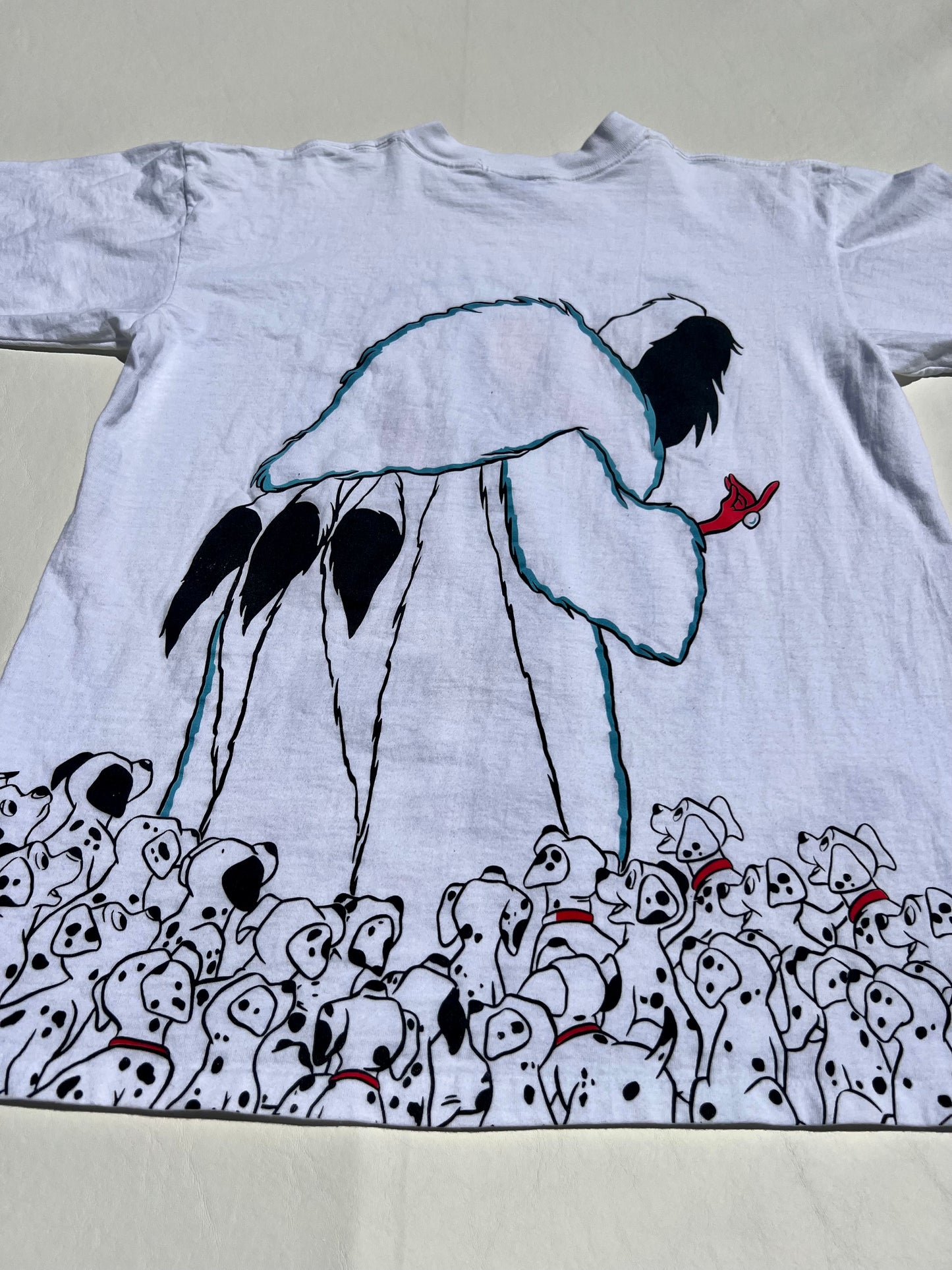 Vintage 1980's Disney Villains Cruella De Vil "101 Dalmatian’s" AOP Shirt