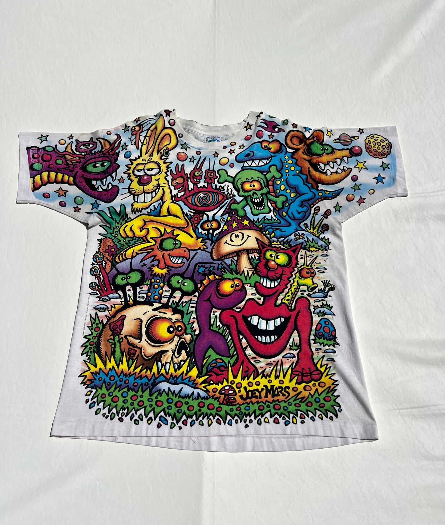 Vintage 1993 Joey Mars Liquid Blue "ZidZoii AOP Shirt