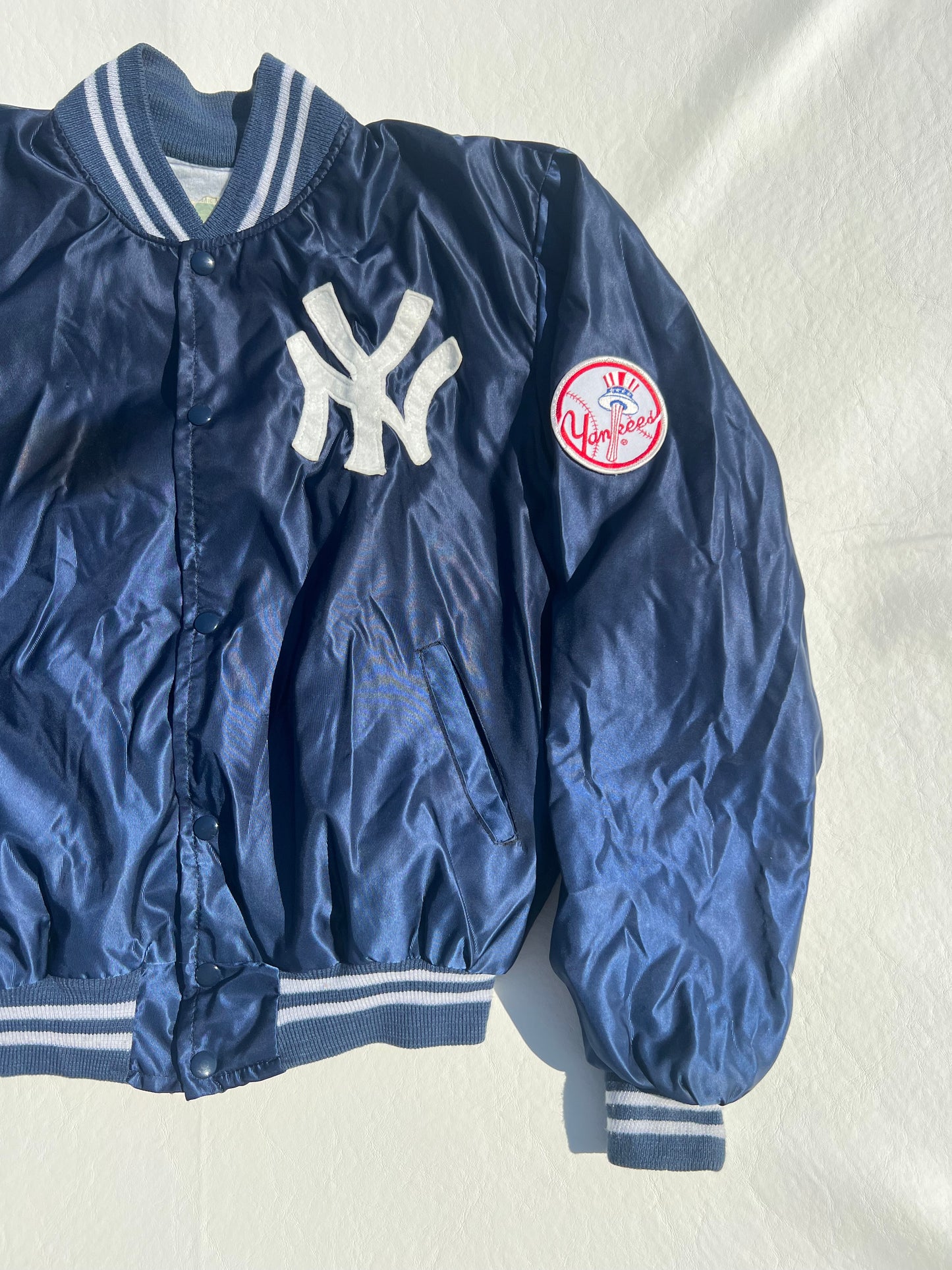 Vintage New York Yankees Satin Bomber Jacket