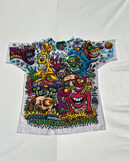 Vintage 1993 Joey Mars Liquid Blue "ZidZoii AOP Shirt