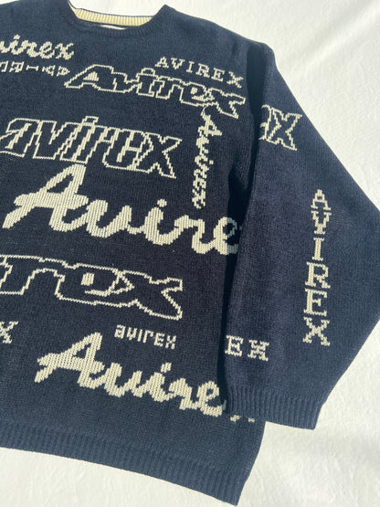 Vintage Avirex "Spell Out" Sweater