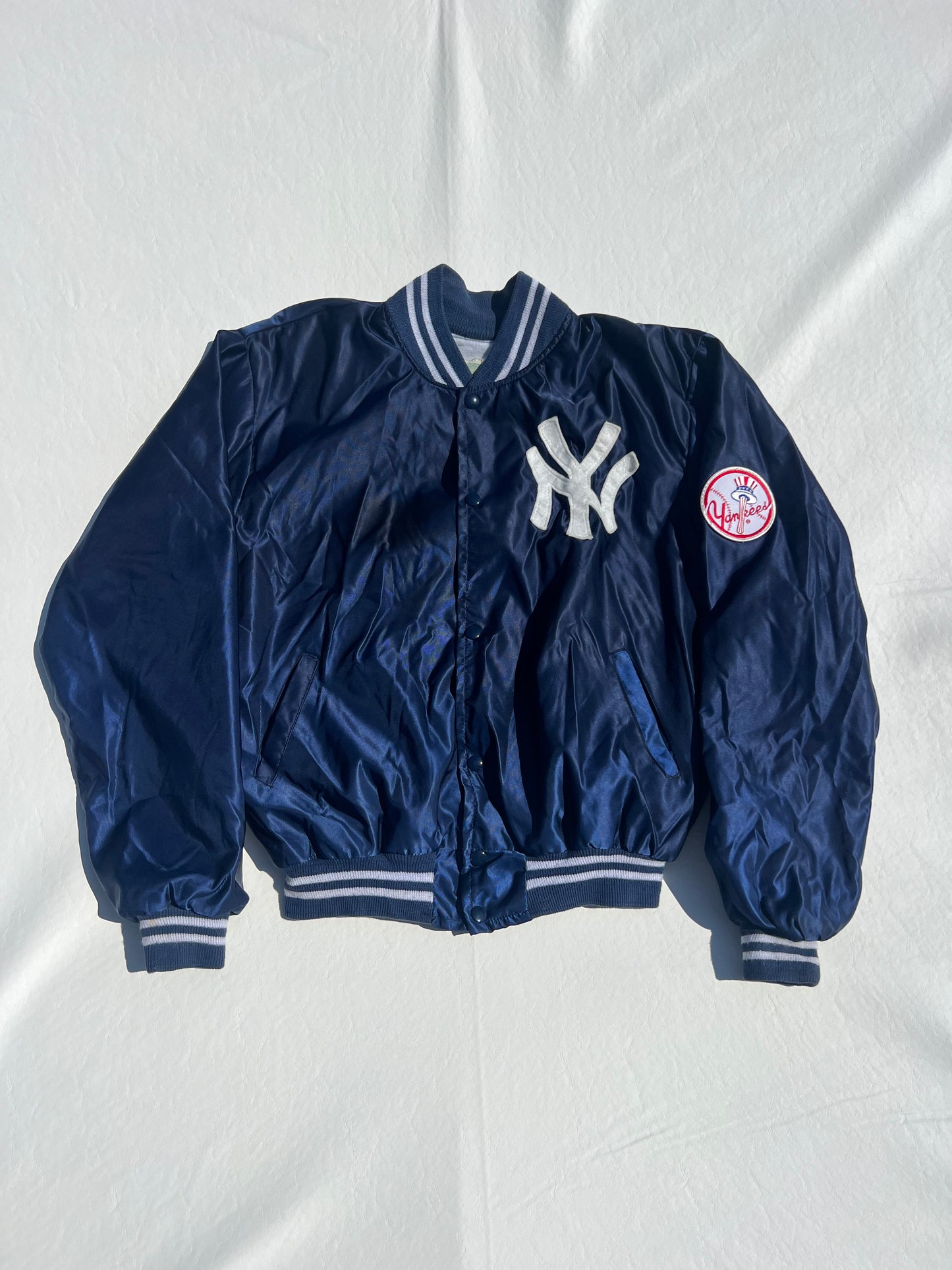 Vintage New York Yankees Satin Bomber Jacket