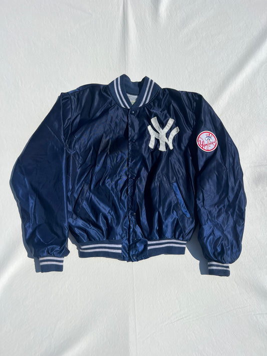 Vintage New York Yankees Satin Bomber Jacket